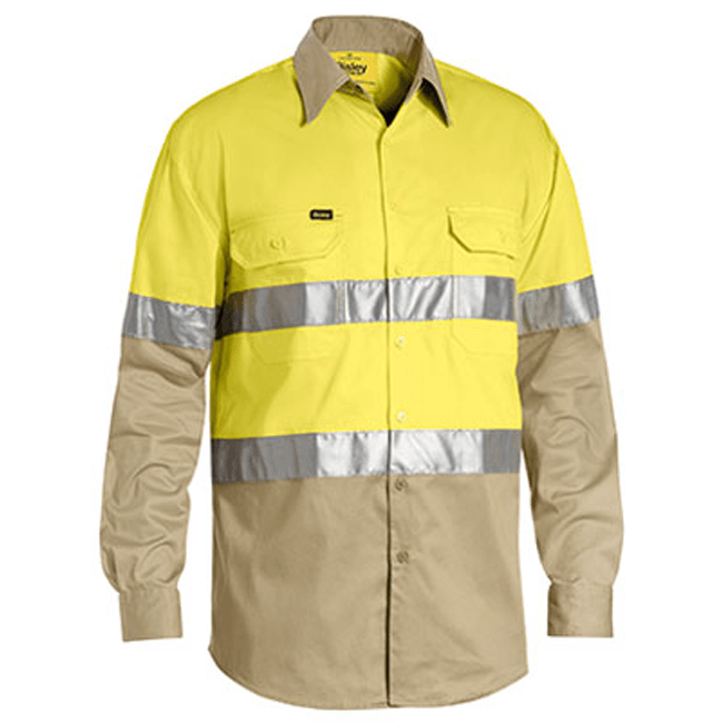 Bisley Men's 3M Taped Cool Hi Vis Light Weight Shirt (BS6696T)