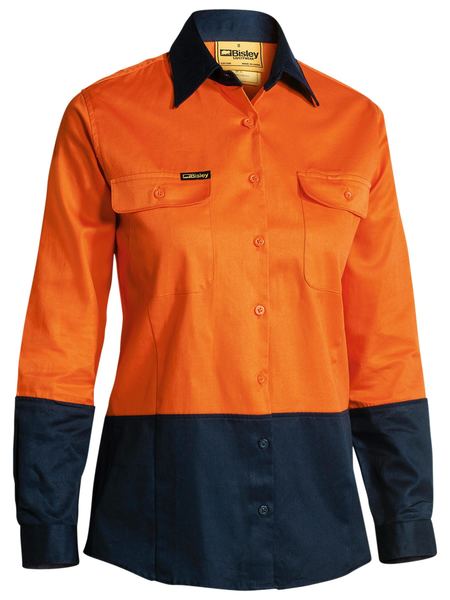 Bisley Women's Hi Vis Drill Shirt - Long Sleeve (BL6267)