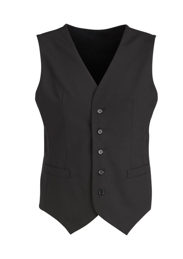 Biz Corporates Mens Comfort Wool Stretch Peaked Vest with Knitted Back (94011)