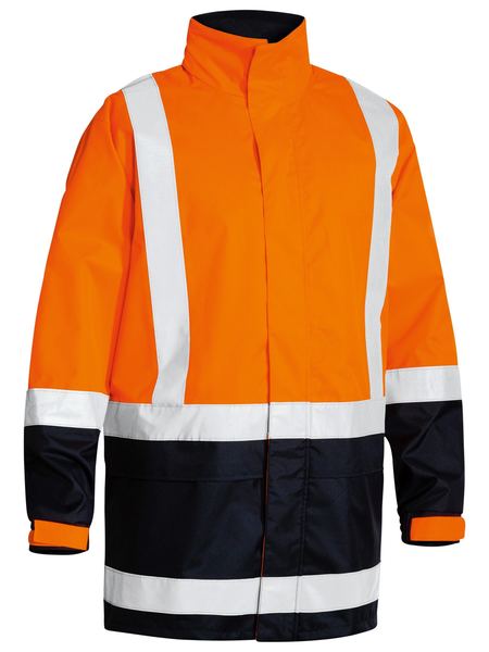 Bisley Two Tone Taped Hi Vis Rain Shell Jacket (BJ6966T)