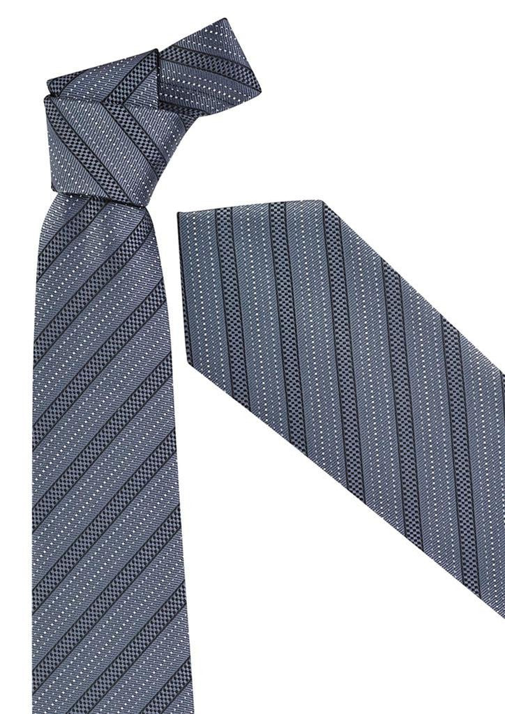 Biz Corporates-Biz Corporates Mens Self Stripe Tie-Grey-Corporate Apparel Online - 6