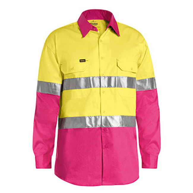 Bisley Men's 3M Taped Cool Hi Vis Light Weight Shirt (BS6696T)