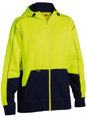 Bisley Hi Vis Zip Front Fleece Hoodie (BK6819)