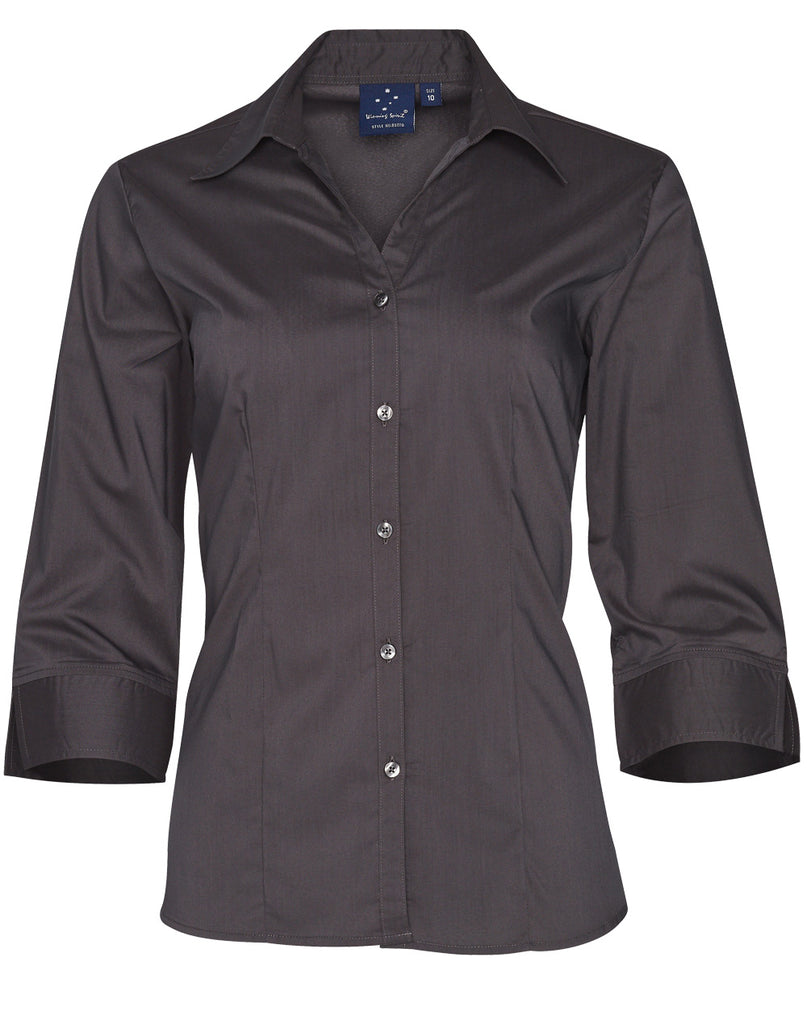 Winning Spirit Women's Teflon Executive 3/4 Sleeve Shirt (BS07Q)