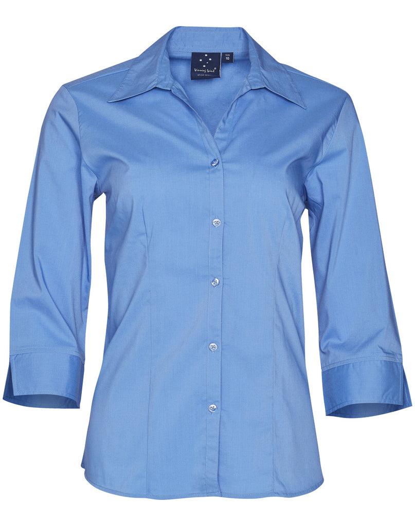 Winning Spirit Women's Teflon Executive 3/4 Sleeve Shirt (BS07Q)