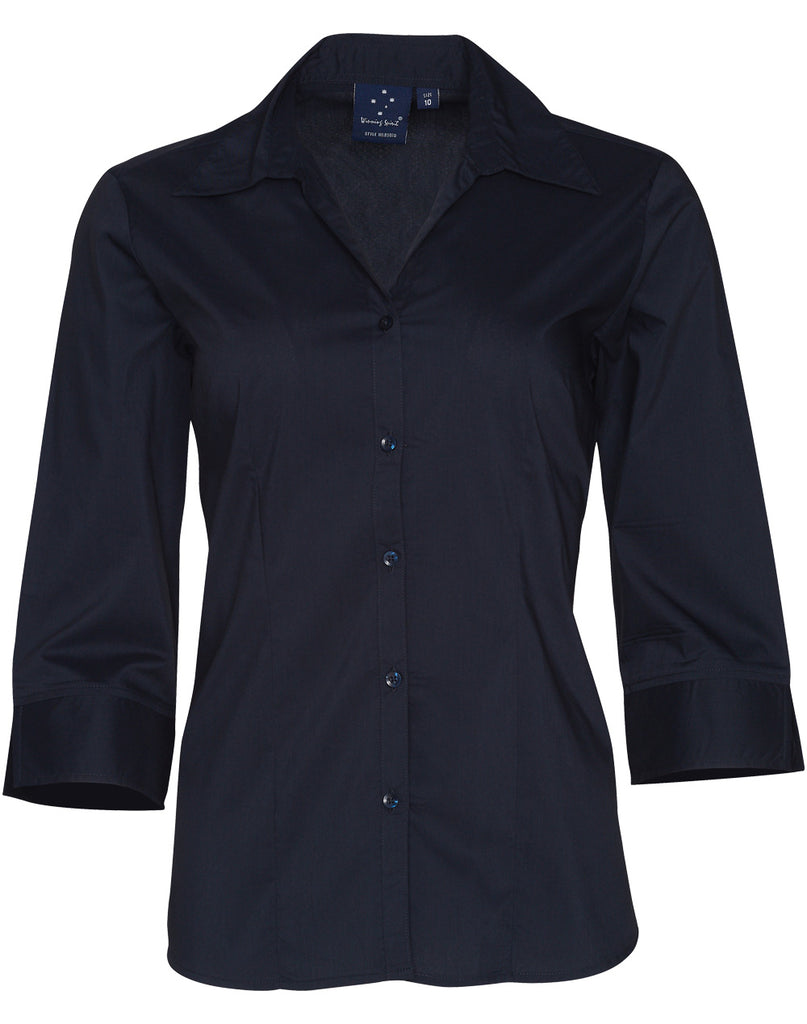 Winning Spirit Women's Teflon Executive 3/4 Sleeve Shirt (BS07Q)