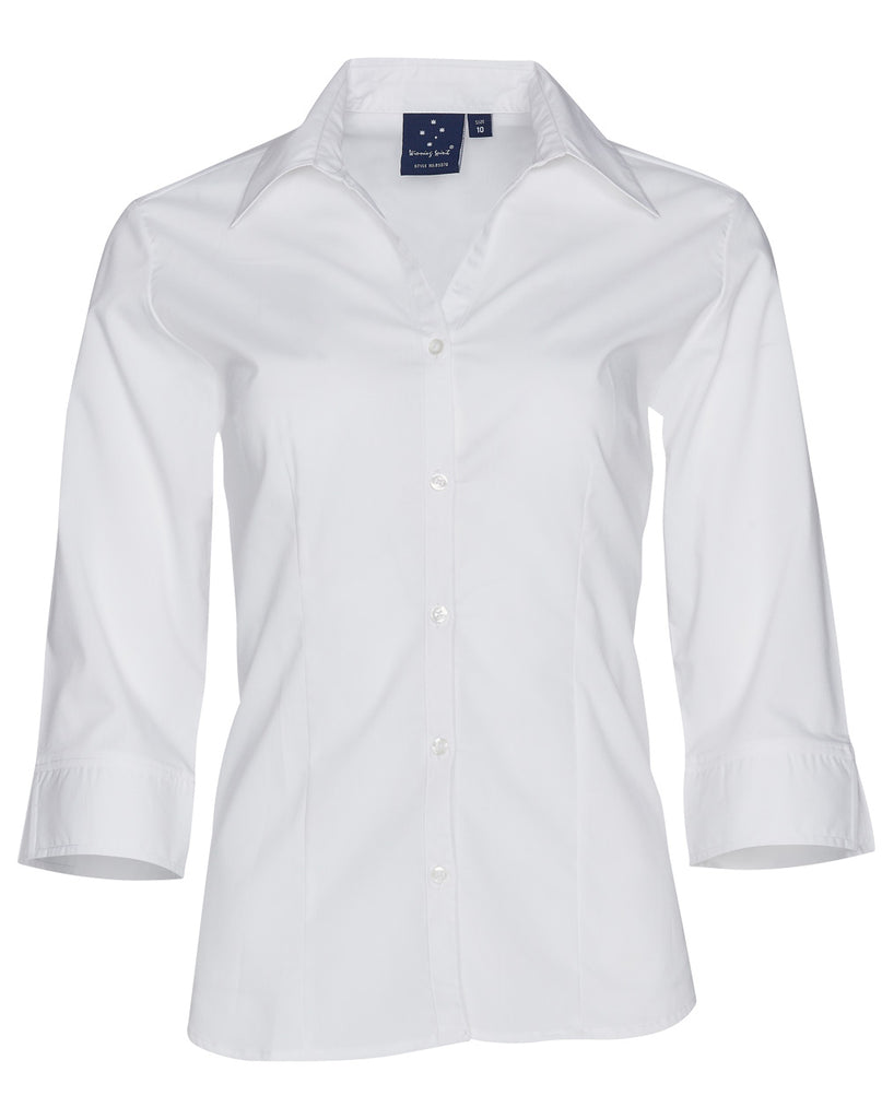 Winning Spirit Women's Teflon Executive 3/4 Sleeve Shirt (BS07Q)