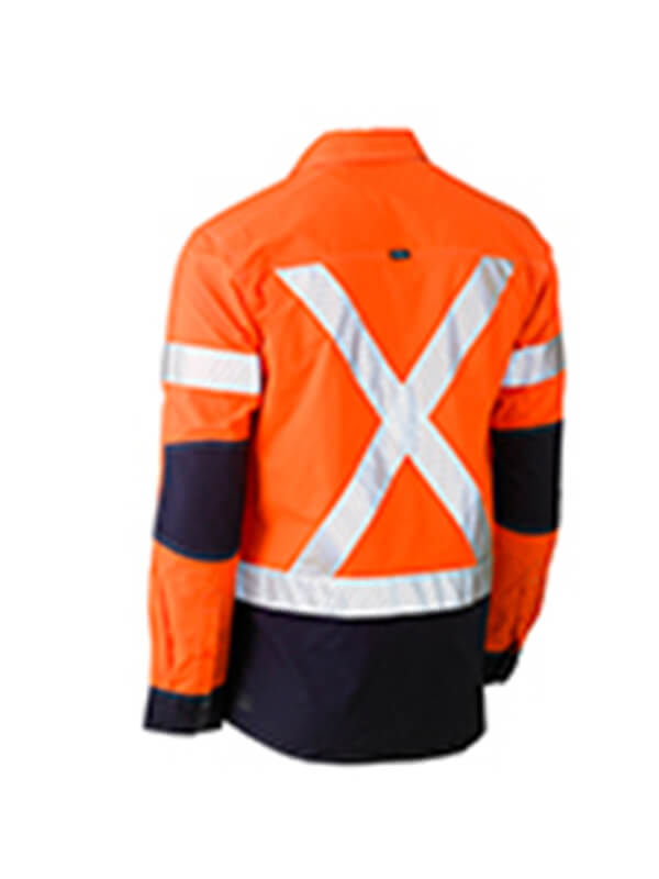 Bisley Flex & Move Tone HI Vis Stretch Utility Shirt-Long Sleeve (BS6177XT)