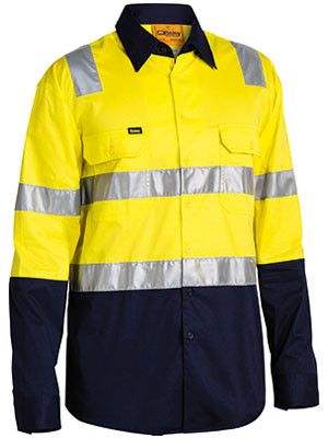 Bisley Taped Hi Vis Cool Lightweight Shirt With Shoulder Tape (BS6432T)