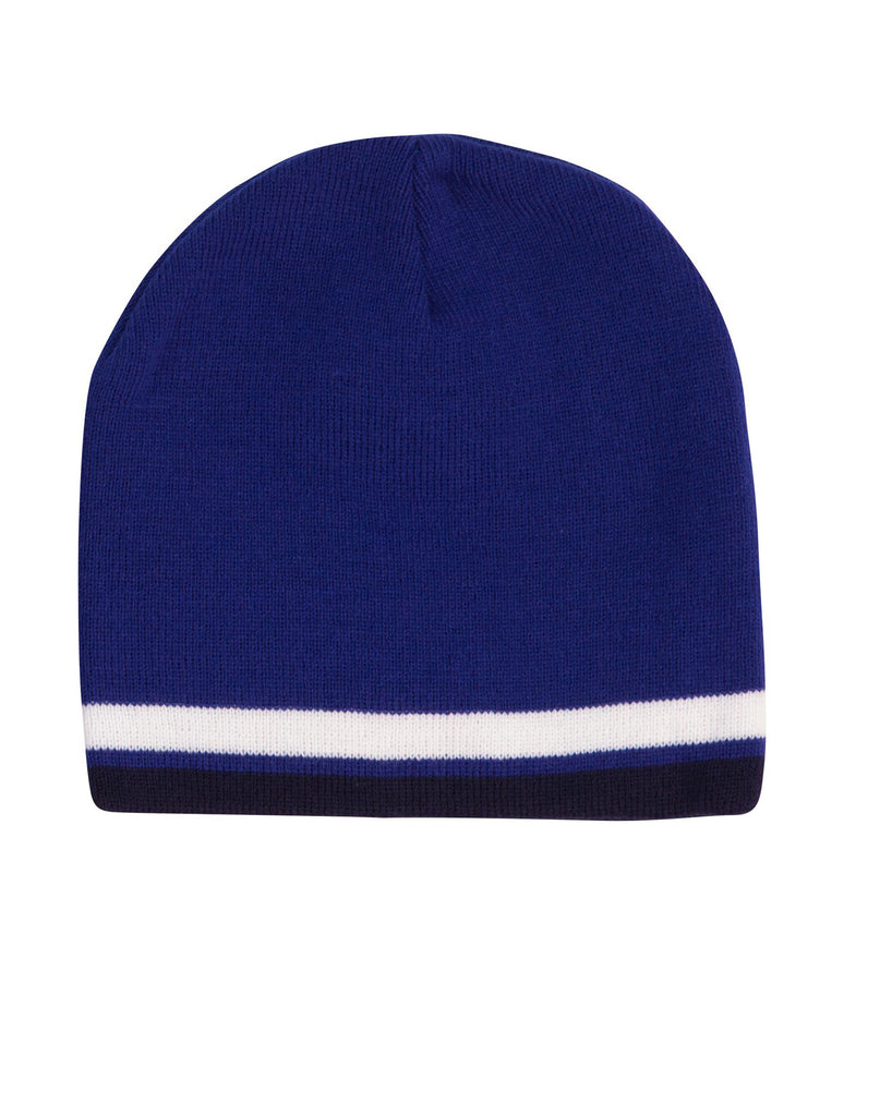 Winning Spirit Contrast Stripe Beanie (CH63)