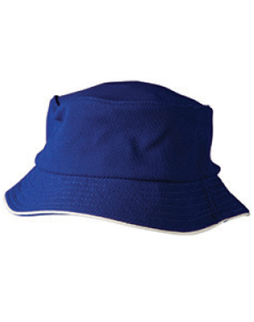 Winning Spirit Pique Mesh With Sandwich Bucket Hat (CH71)