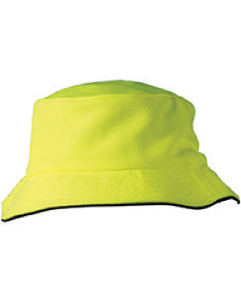 Winning Spirit Pique Mesh With Sandwich Bucket Hat (CH71)