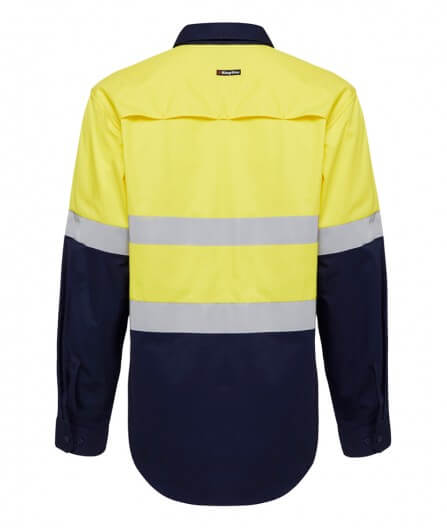 King Gee Hi Vis Reflective Closed Front Vented Shirt (K54007)