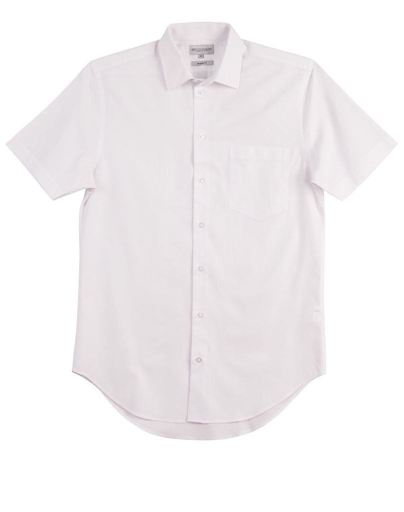 Winning Spirit Men's CVC Oxford Short Sleeve Shirt (M7040S)