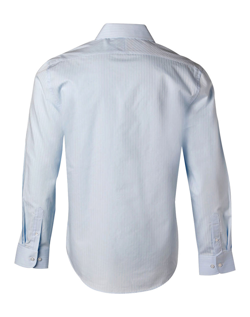 Winning Spirit Men's Self Stripe Long Sleeve Shirt (M7100L)