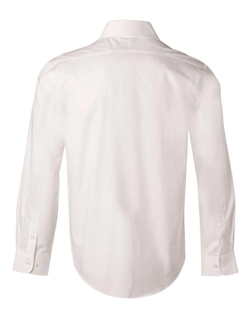 Winning Spirit Men's Self Stripe Long Sleeve Shirt (M7100L)