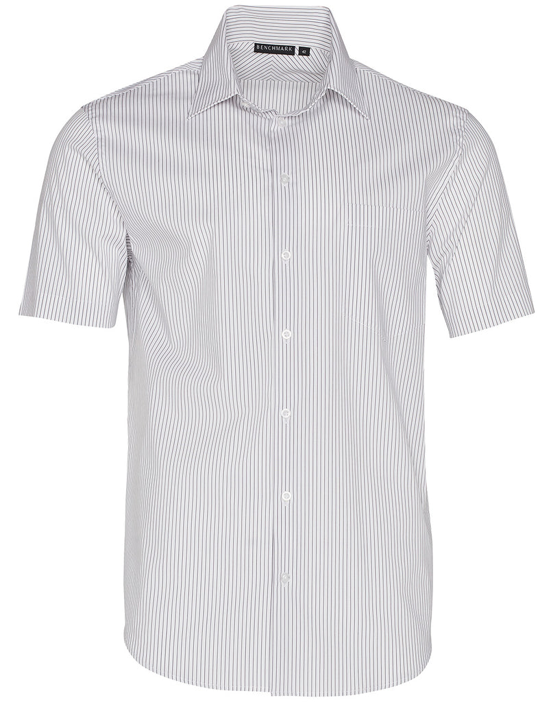 Winning Spirit Men's Ticking Stripe Short Sleeve Shirt (M7200S)