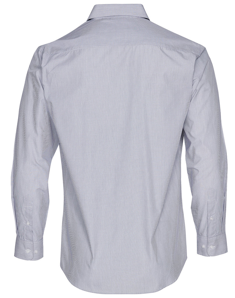 Winning Spirit Men's Fine Stripe Long Sleeve Shirt (M7212)