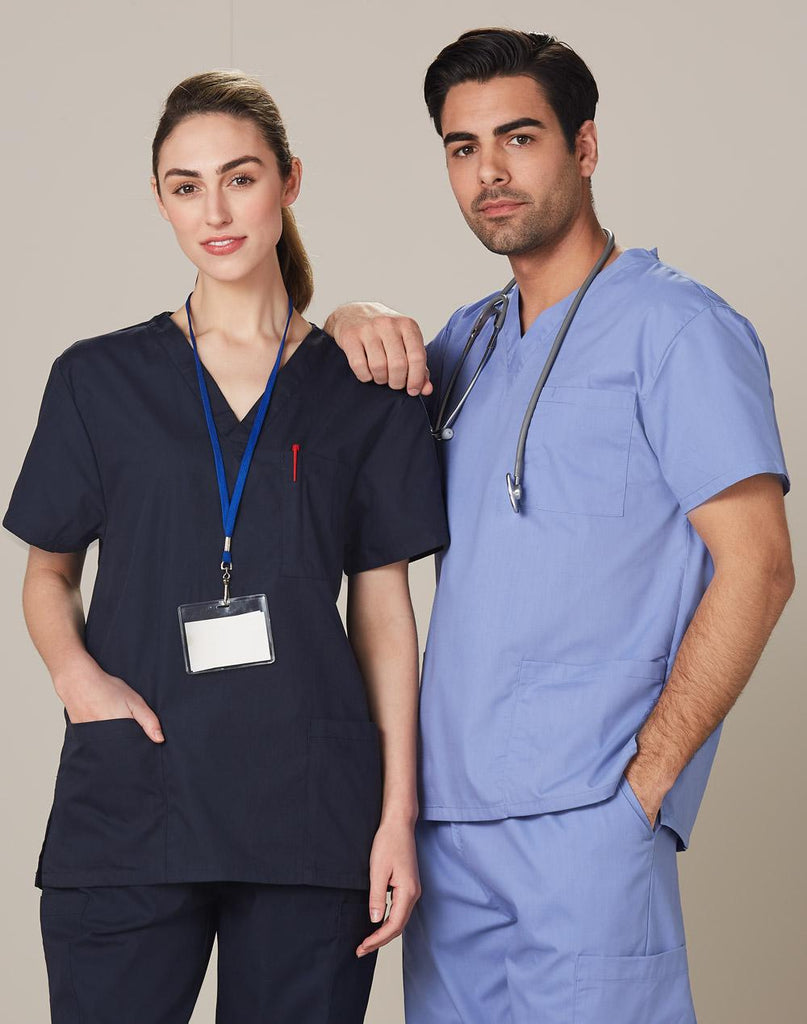 Winning Spirit Unisex Scrubs Short Sleeve Tunic Top (M7630)