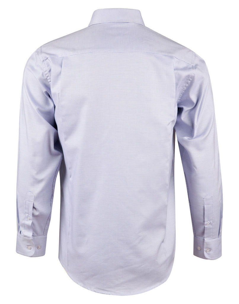 Winning Spirit Men's Dot Contrast Long Sleeve Shirt (M7922)