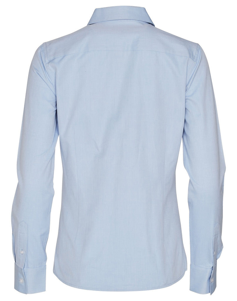 Winning Spirit  Women's Pinpoint Oxford Long Sleeve Shirt (M8005L)