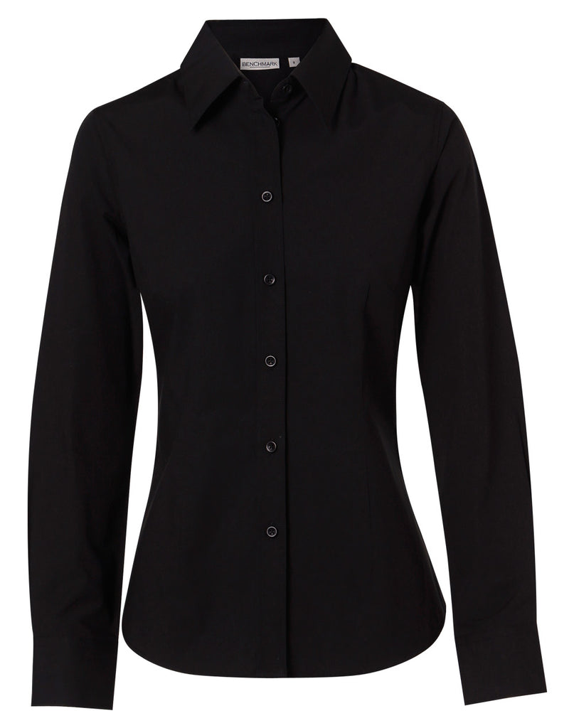 Winning Spirit  Women's Cotton/Poly Stretch Long Sleeve Shirt (M8020L)