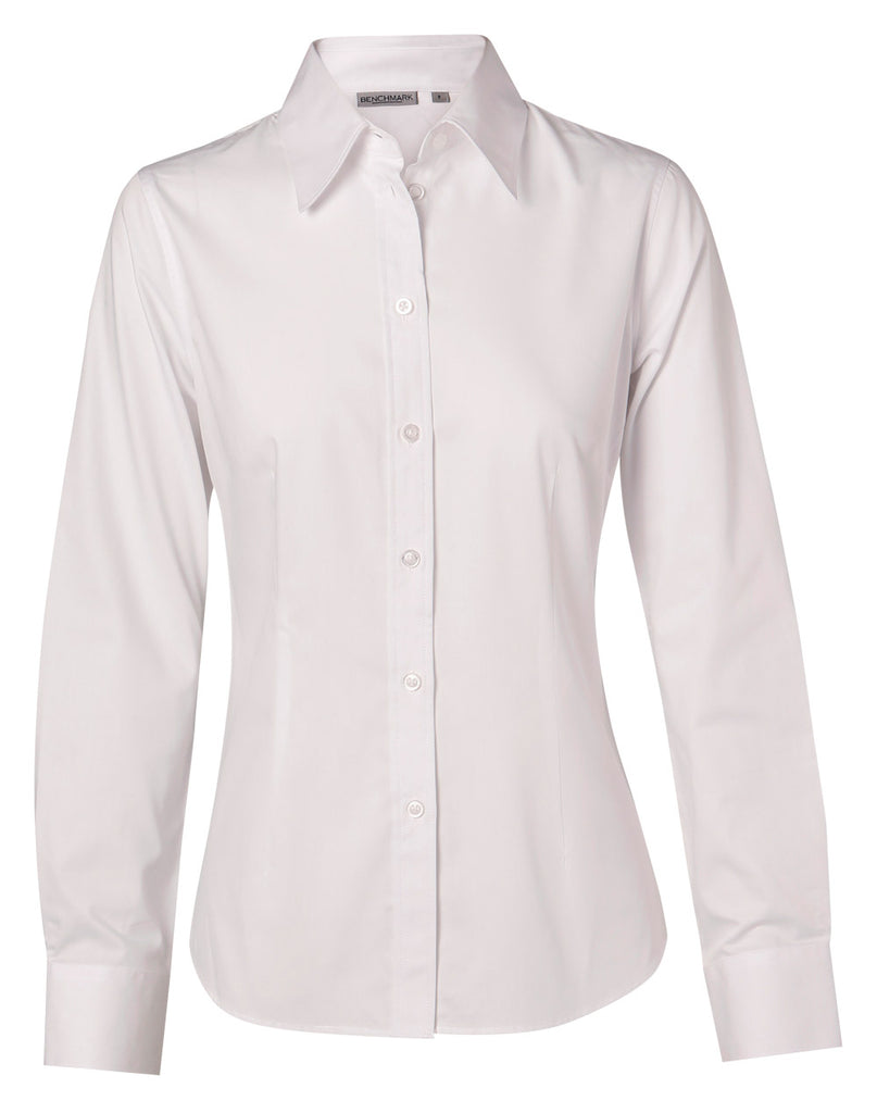 Winning Spirit  Women's Cotton/Poly Stretch Long Sleeve Shirt (M8020L)