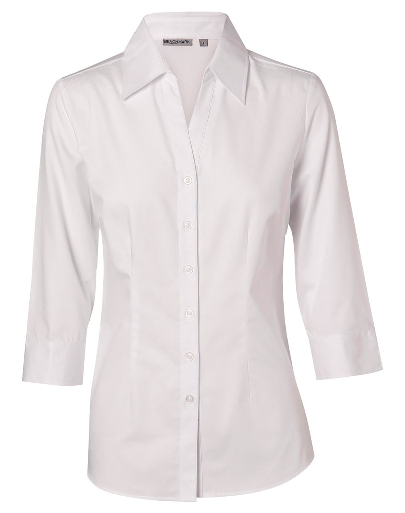Winning Spirit Women's Cotton/Poly Stretch 3/4 Sleeve Shirt (M8020Q)