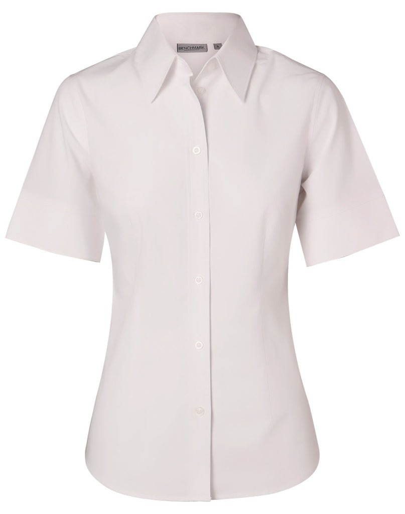Winning Spirit  Women's Cotton/Poly Stretch Short Sleeve Shirt (M8020S)