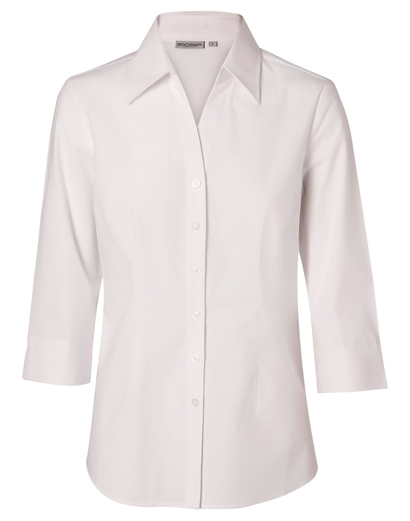 Winning Spirit Women's Fine Twill 3/4 Sleeve Shirt (M8030Q)