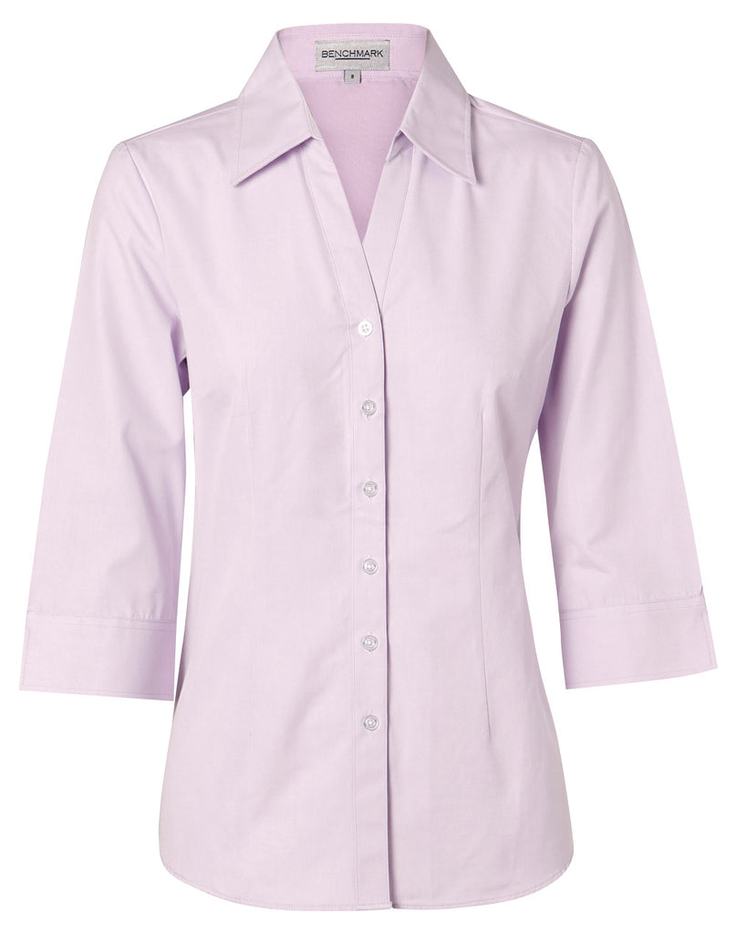 Winning Spirit Women's CVC Oxford 3/4 Sleeve Shirt (M8040Q)