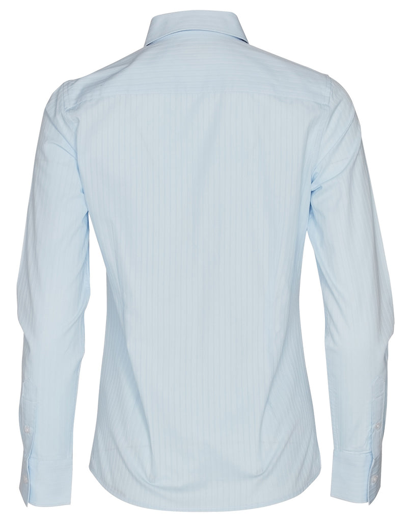 Winning Spirit Women's Self Stripe Long Sleeve Shirt (M8100L)