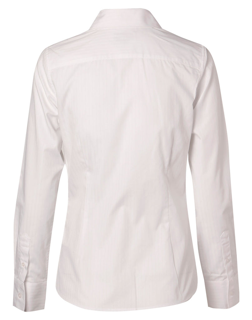 Winning Spirit Women's Self Stripe Long Sleeve Shirt (M8100L)
