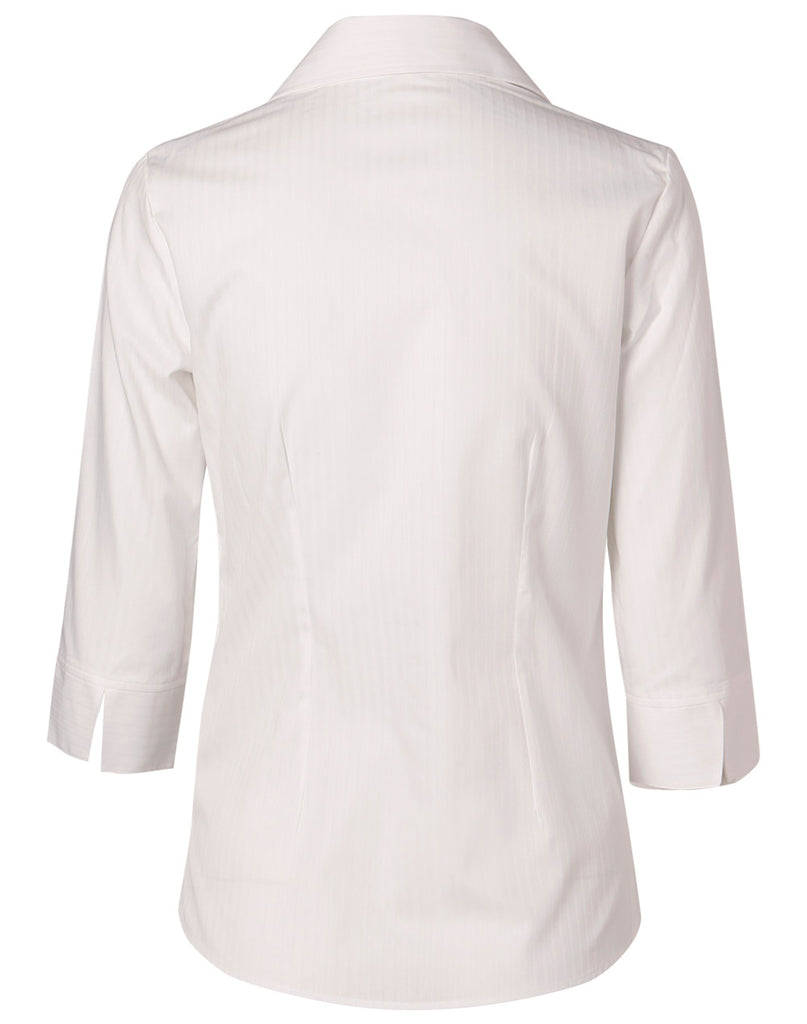 Winning Spirit Women's Self Stripe 3/4 Sleeve Shirt (M8100Q)