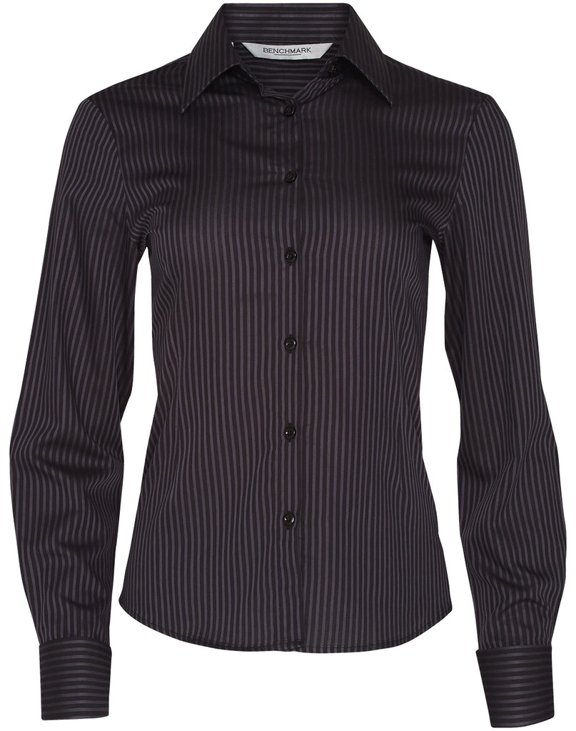 Winning Spirit Women's Dobby Stripe Long Sleeve Shirt (M8132)