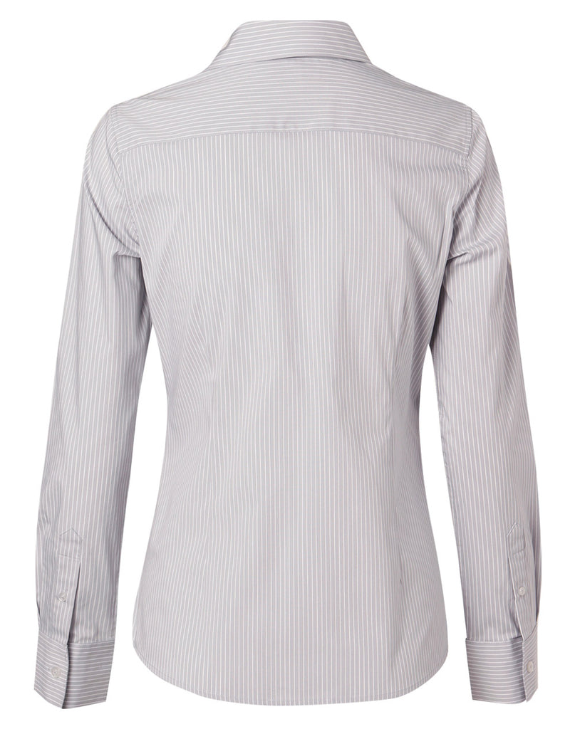 Winning Spirit Women's Ticking Stripe Long Sleeve Shirt (M8200L)