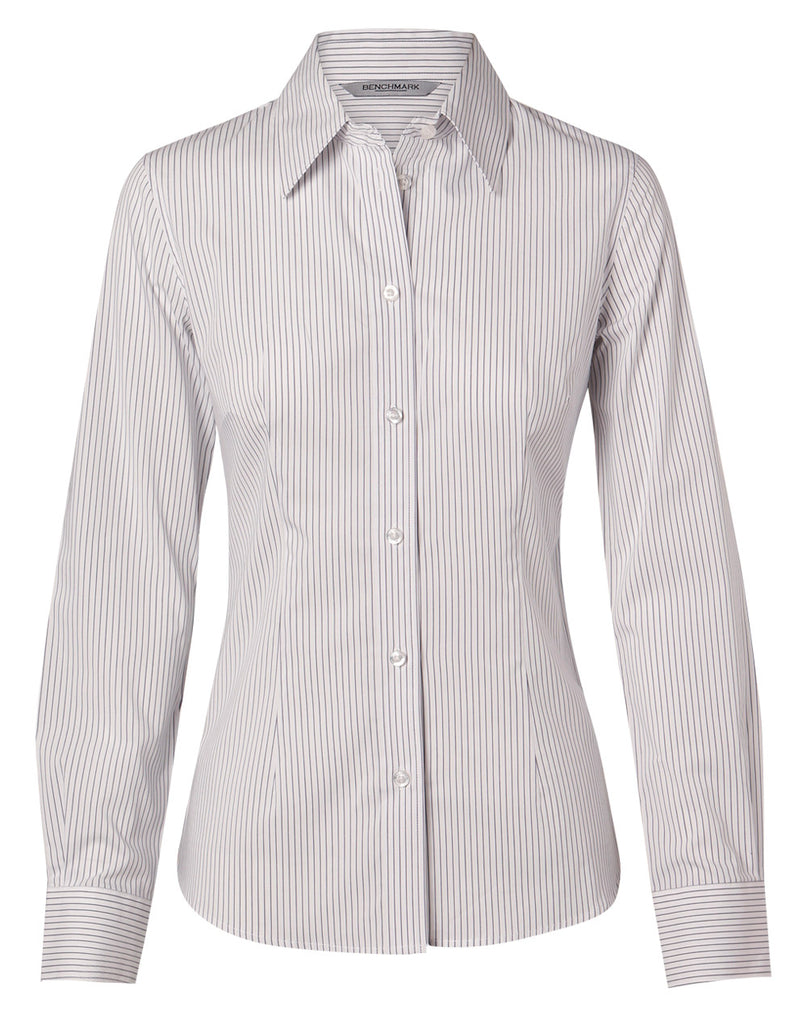 Winning Spirit Women's Ticking Stripe Long Sleeve Shirt (M8200L)