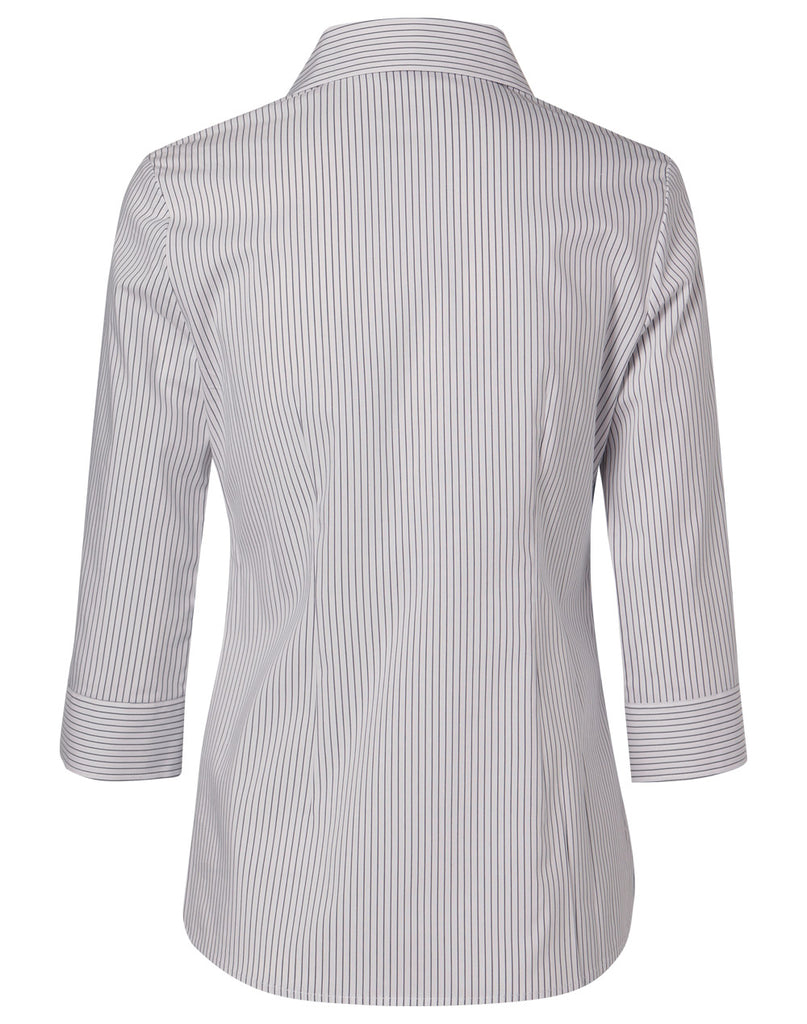 Winning Spirit Women's Ticking Stripe 3/4 Sleeve Shirt (M8200Q)
