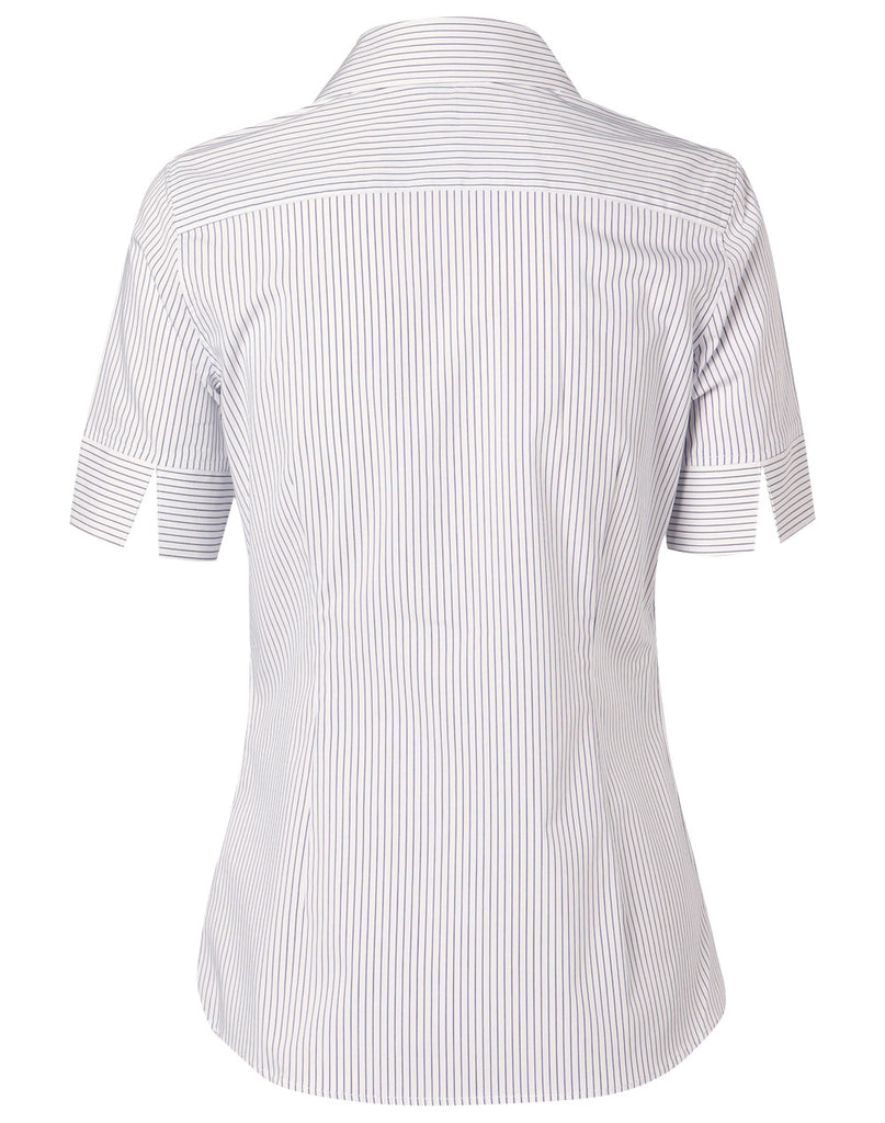 Winning Spirit Women's Ticking Stripe Short Sleeve Shirt (M8200S)