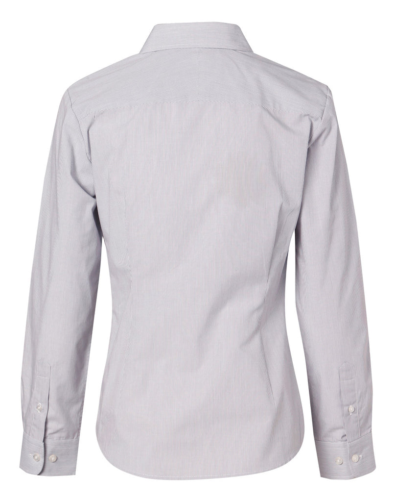 Winning Spirit Women's Fine Stripe Long Sleeve Shirt (M8212)