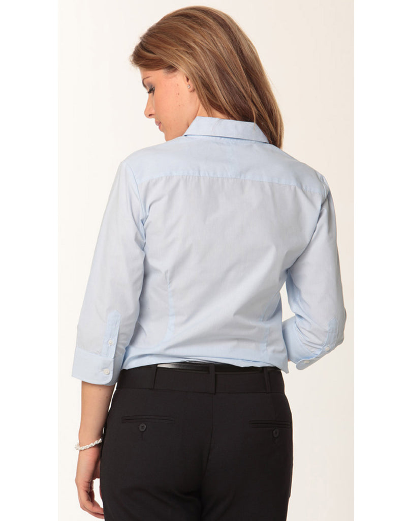 Winning Spirit Women's Fine Stripe 3/4 Sleeve Shirt (M8213)