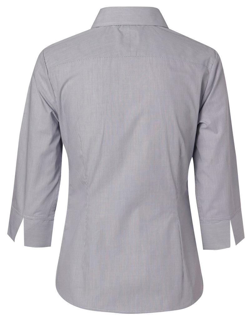 Winning Spirit Women's Fine Stripe 3/4 Sleeve Shirt (M8213)