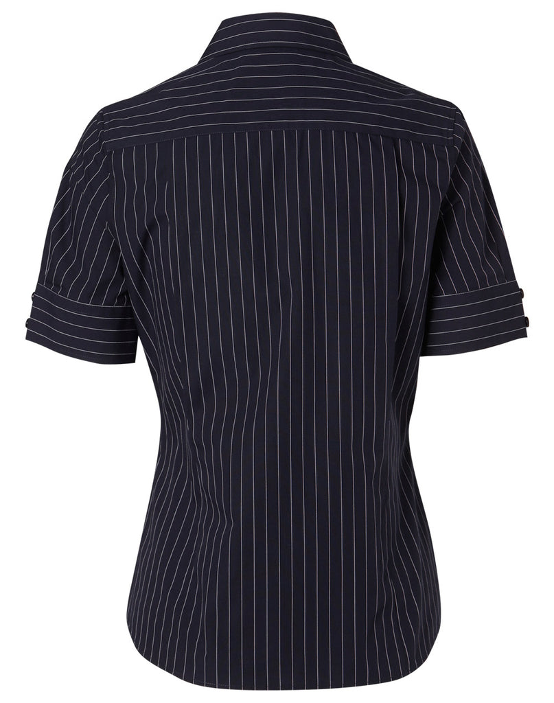 Winning Spirit Women's Pin Stripe Short Sleeve Shirt (M8224)