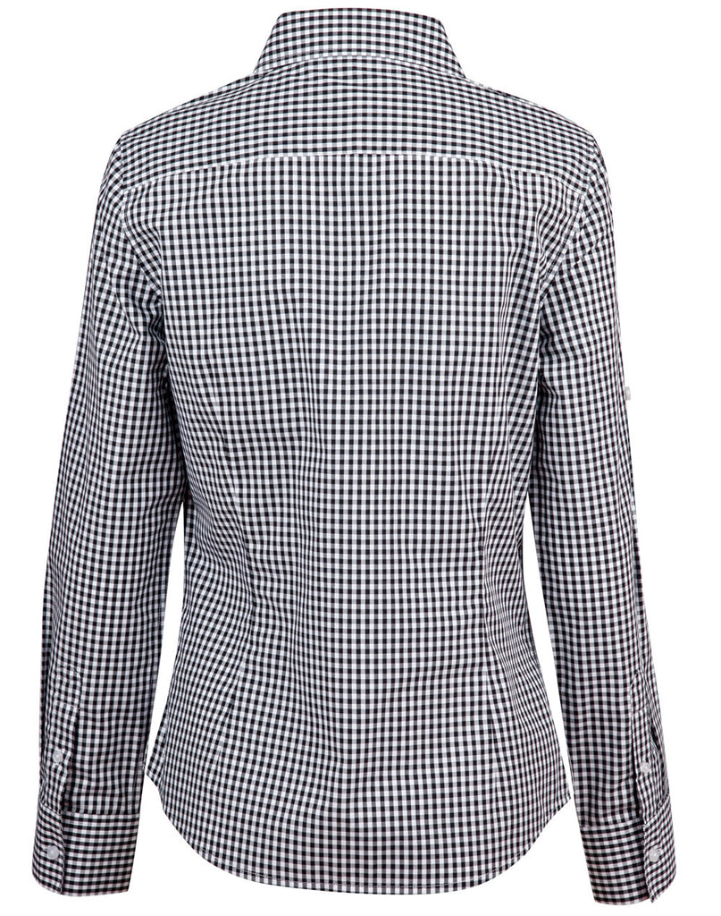Winning Spirit Ladies’ Gingham Check Long Sleeve Shirt (M8300L)