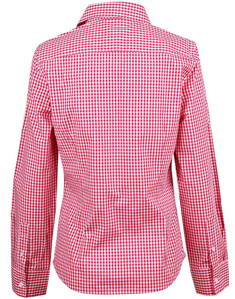Winning Spirit Ladies’ Gingham Check Long Sleeve Shirt (M8300L)