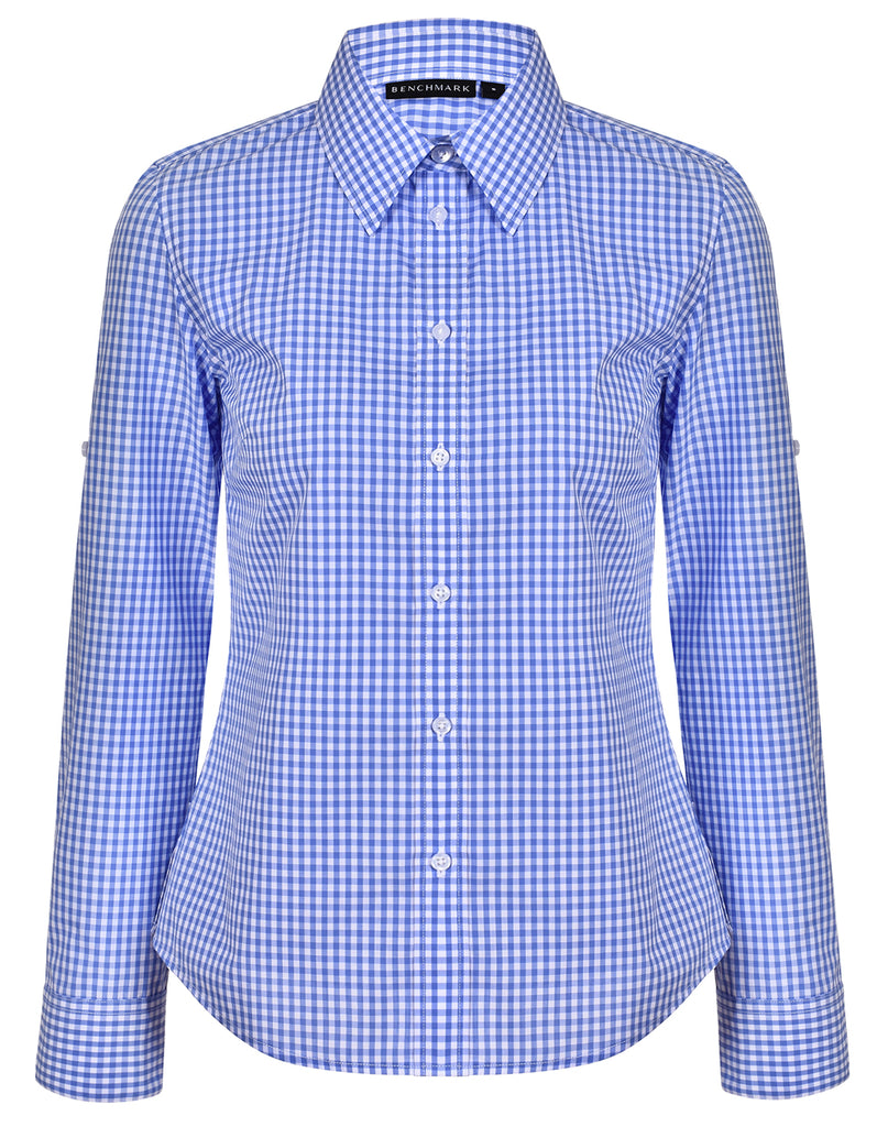 Winning Spirit Ladies’ Gingham Check Long Sleeve Shirt (M8300L)