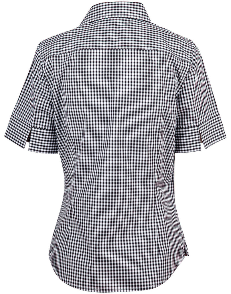 Winning Spirit Ladies’ Gingham Check Short Sleeve Shirt (M8300S)