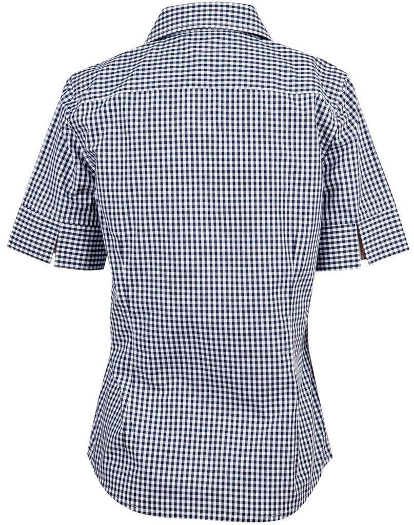 Winning Spirit Ladies’ Gingham Check Short Sleeve Shirt (M8300S)