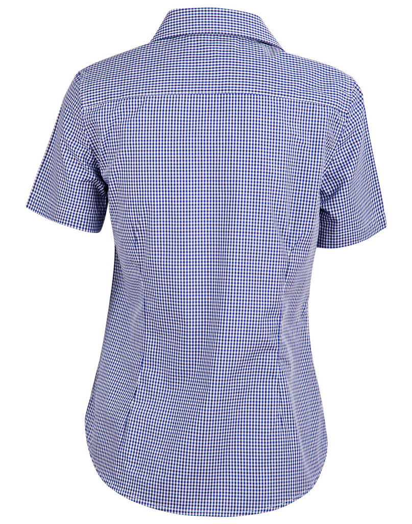 Winning Spirit Ladies’ Multi_Tone Check Short Sleeve Shirt (M8320S)