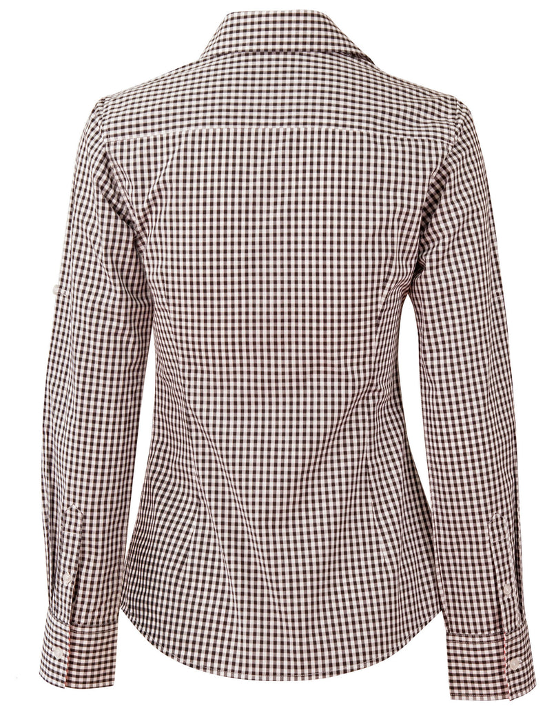 Winning Spirit Ladies’ Gingham Check Long Sleeve Shirt (M8330L)